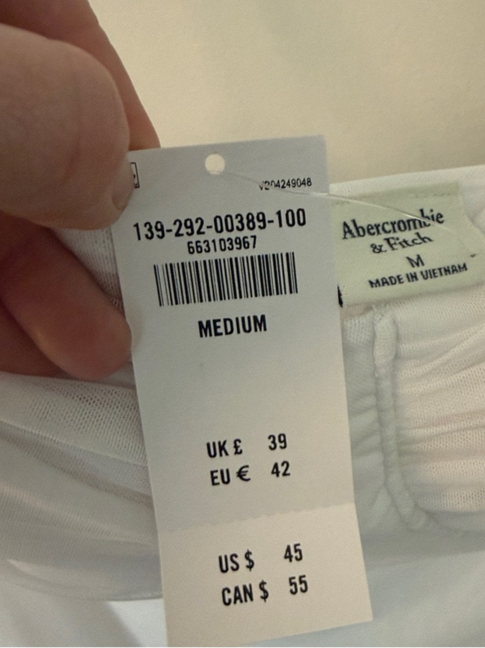 NWT Abercrombie & Fitch White Ruched Bustier Bodysuit with Adjustable Straps - Picture 5 of 9